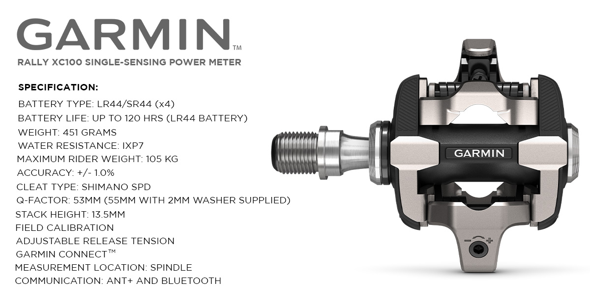 Garmin Rally XC100 Single Sensing Power Meter