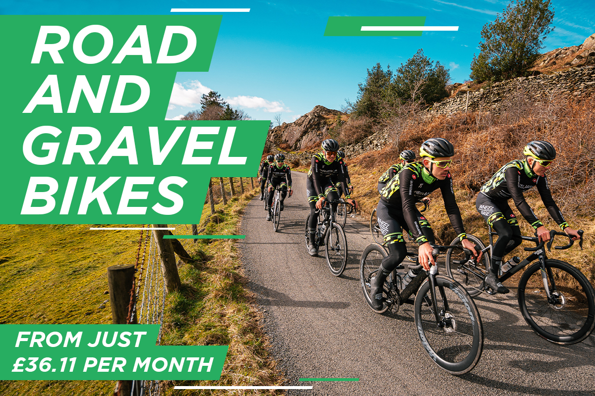 ROAD & GRAVEL BIKES FROM JUST £36.11 PER MONTH