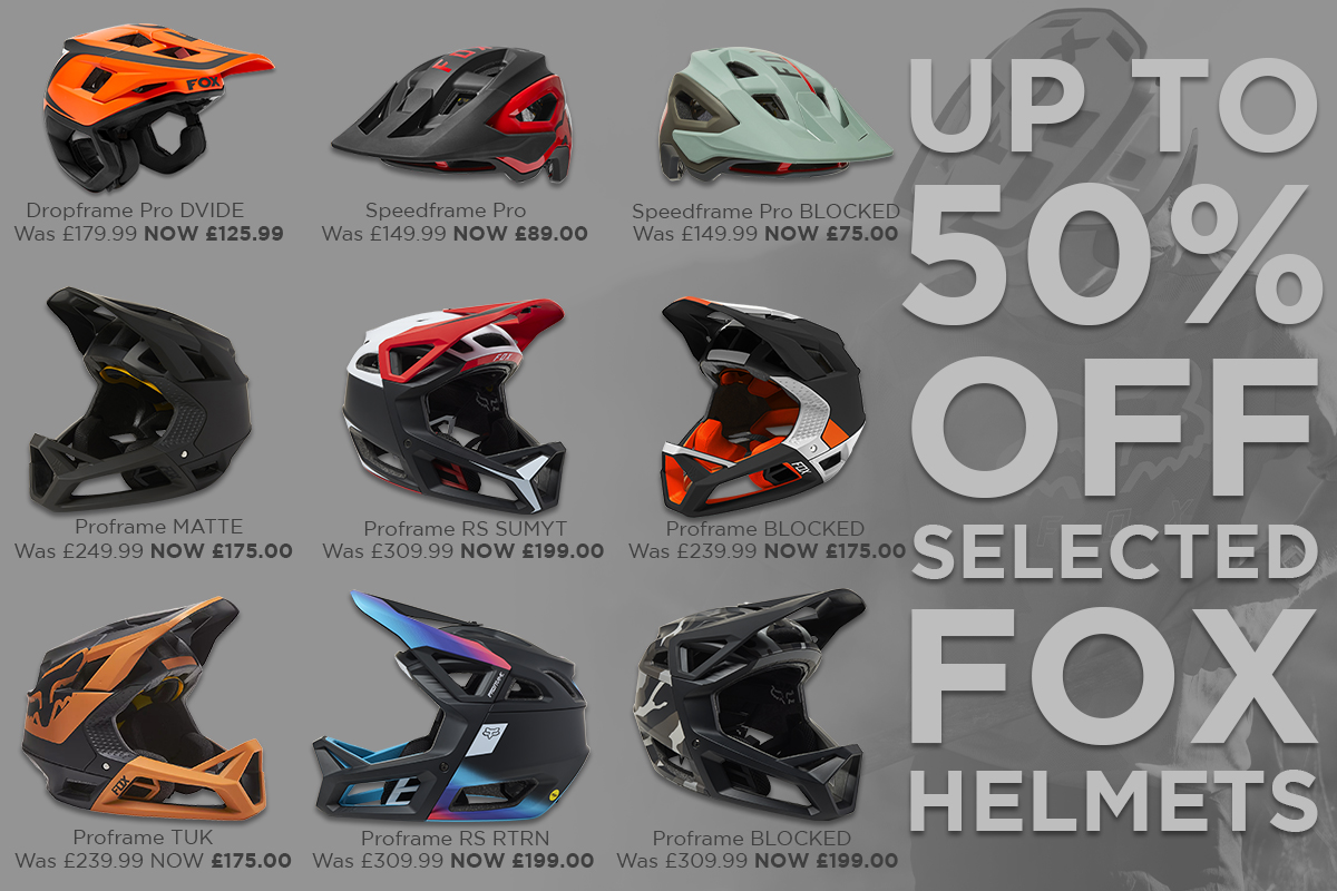 BIG SAVINGS ON FOX HELMETS – SAVE UP TO 50%