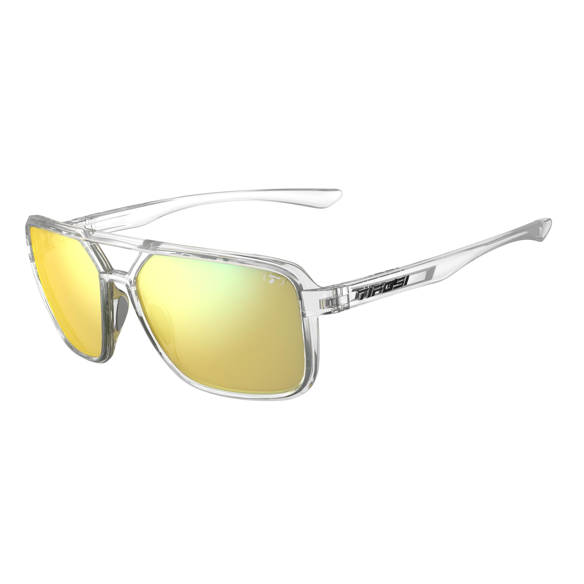 Tifosi Salto Single Lens Cycling Sunglasses | Crystal Clear Smoke/Yellow Mirorr