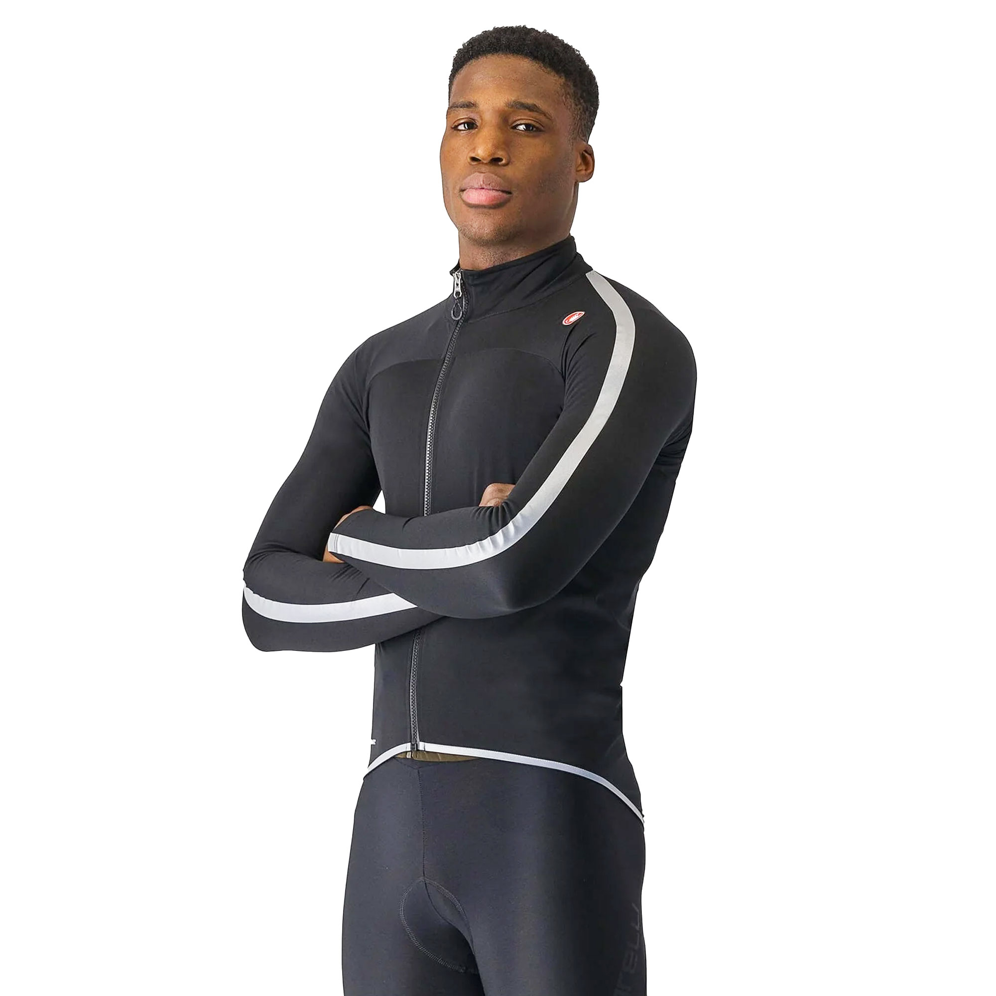 Castelli Ultra Rain Cape | Black/Silver Reflex
