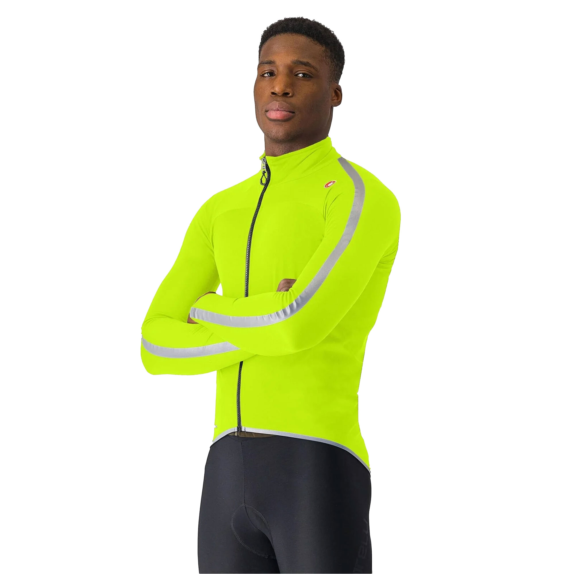 Castelli Ultra Rain Cape | Electric Lime/ Silver Reflex