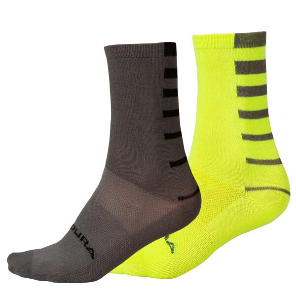 Endura_Twin_Pack_Socks_Gry_Yel
