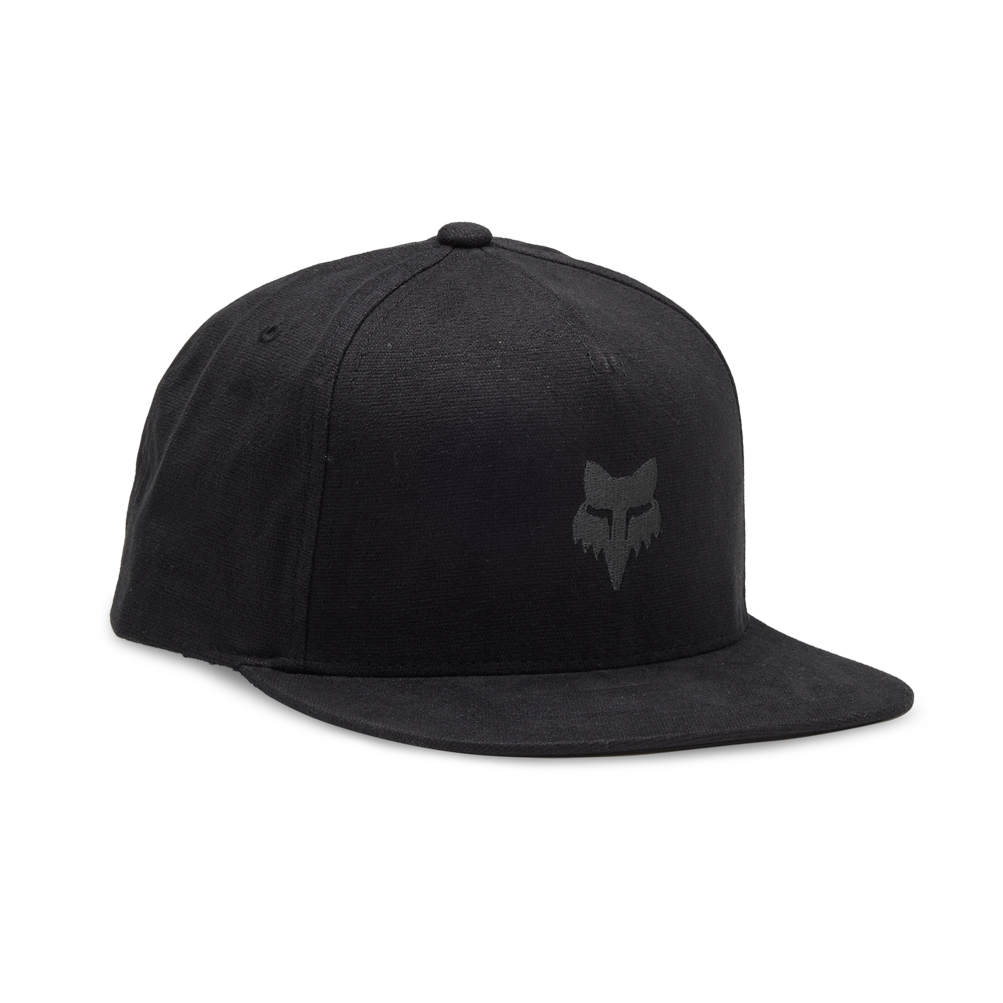 Fox Head Snapback Cap | Black/Charcoal