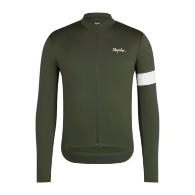 Rapha_Mens_Core_Thermal_Long_Sleeve_Jersey_Dark_Green_1